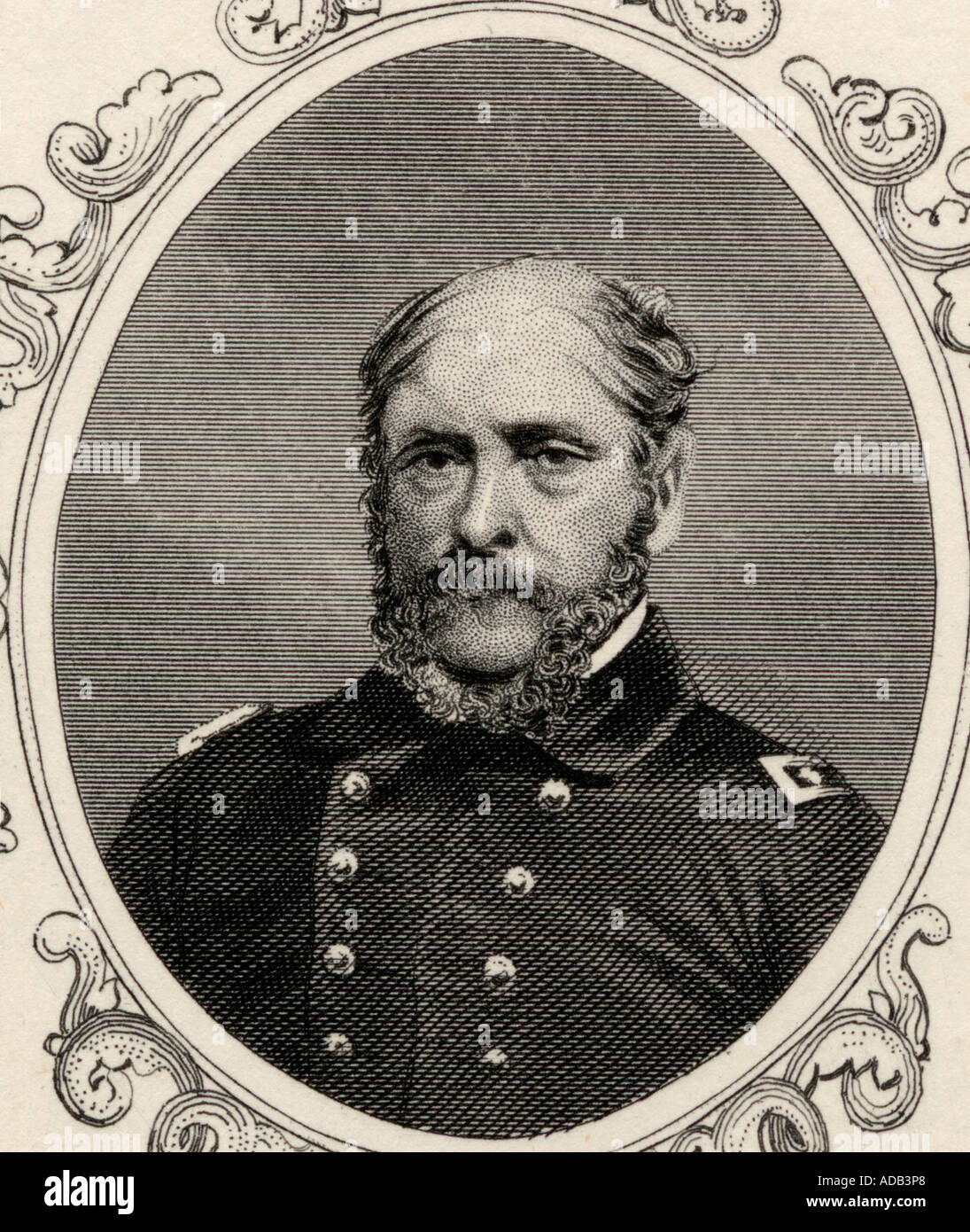 John Ancrum Winslow, 1811 - 1873. Union naval commander during the American Civil War. Rear Admiral in the United States Navy Stock Photo