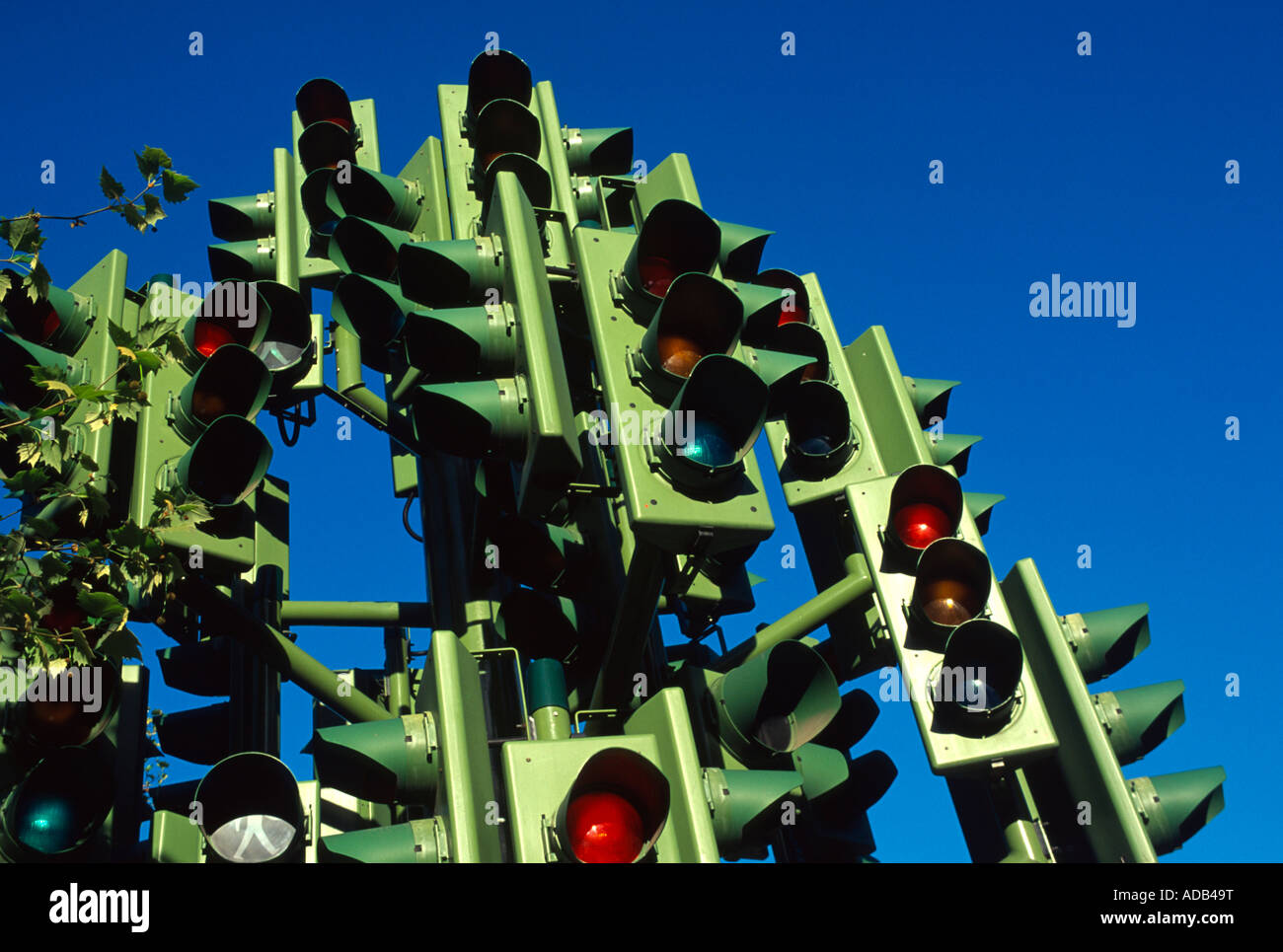 traffic light tree sculpture French sculptor Pierre Vivant london