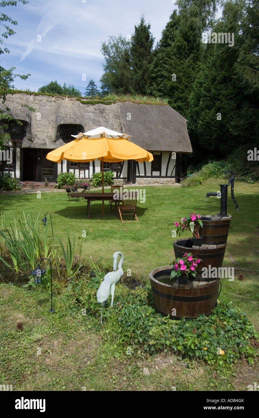 Normandy France Thatched Norman cottage Stock Photo Alamy