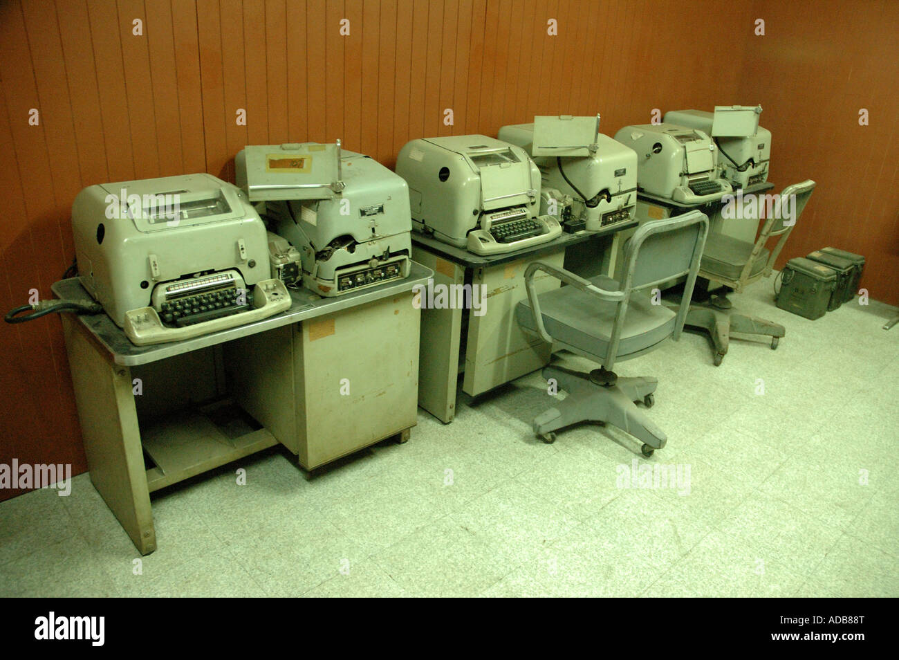 Office equipment in the Underground bunkers of the Presidential Palace