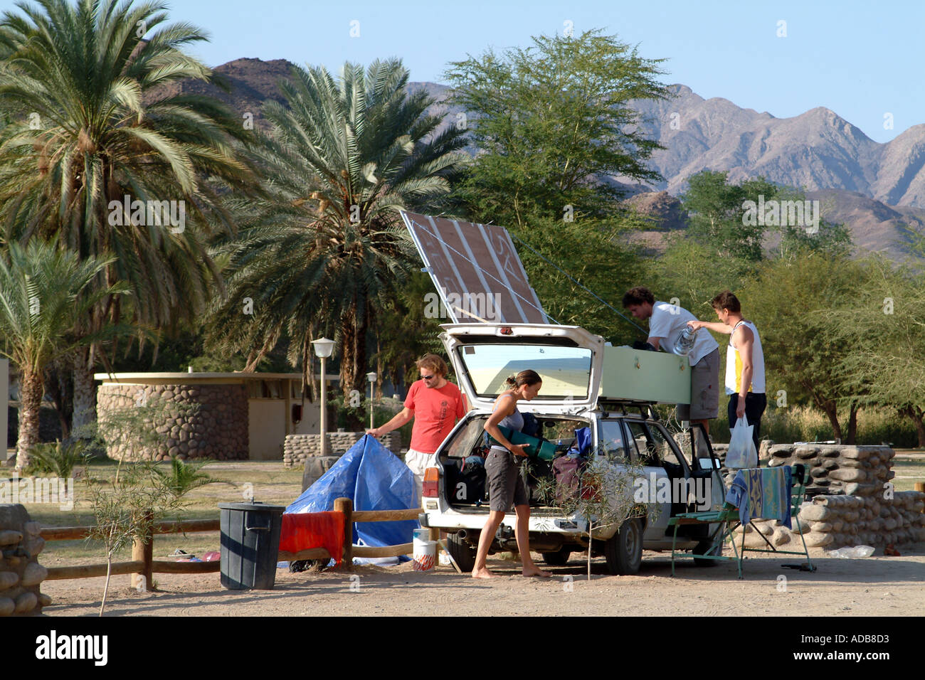 Camping at Ai Ais Hot Springs Southern Namibia Stock Photo - Alamy