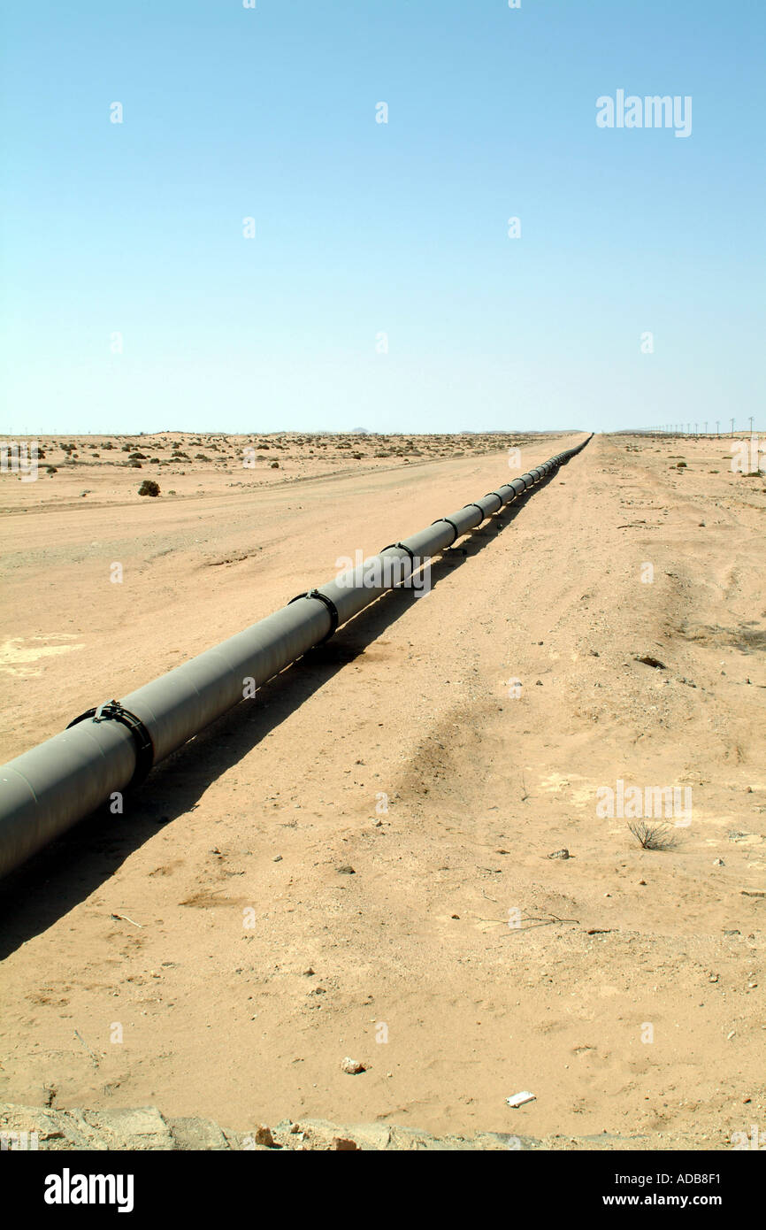 Water Supply Pipeline Namib Desert Namibia Stock Photo