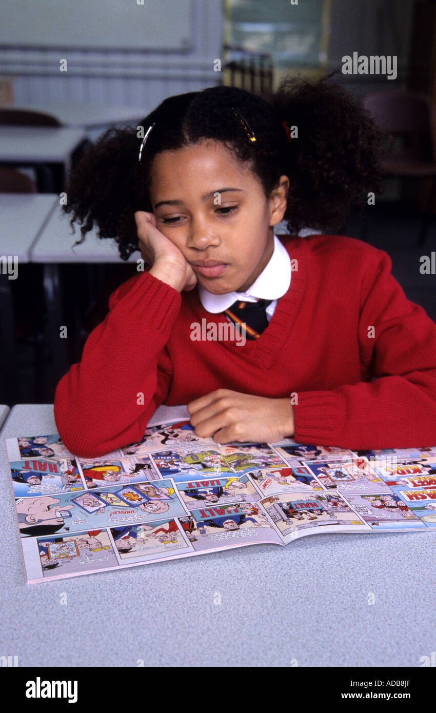 Everything is boring in detention even comics Stock Photo