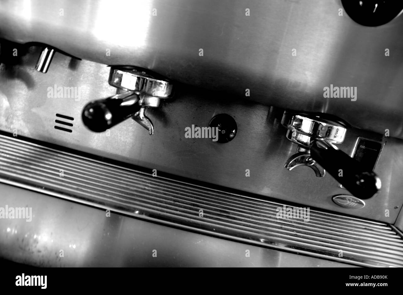 An Italian coffee machine used to make espresso and cappucino Stock