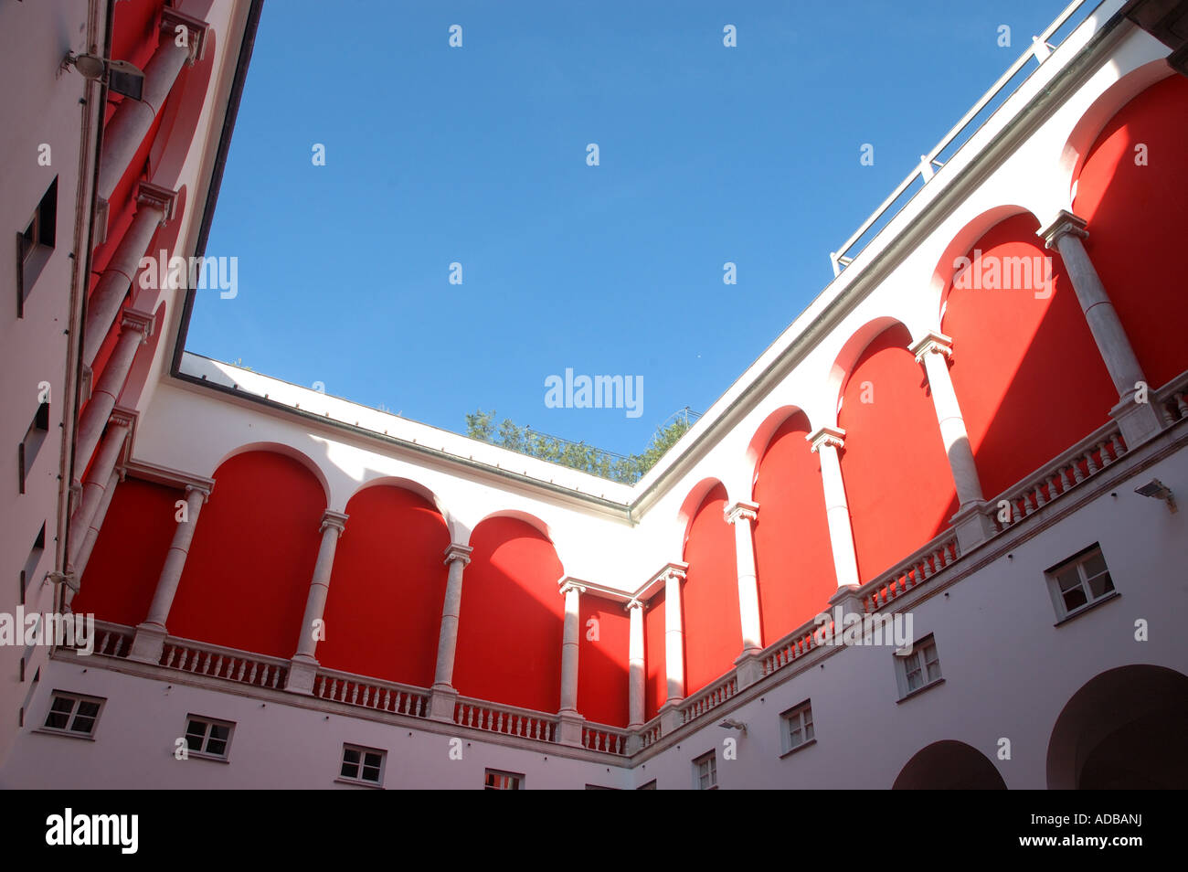 Palazzo Ducale in Genova where they hold art exhibits in Piazza De Ferrari Stock Photo