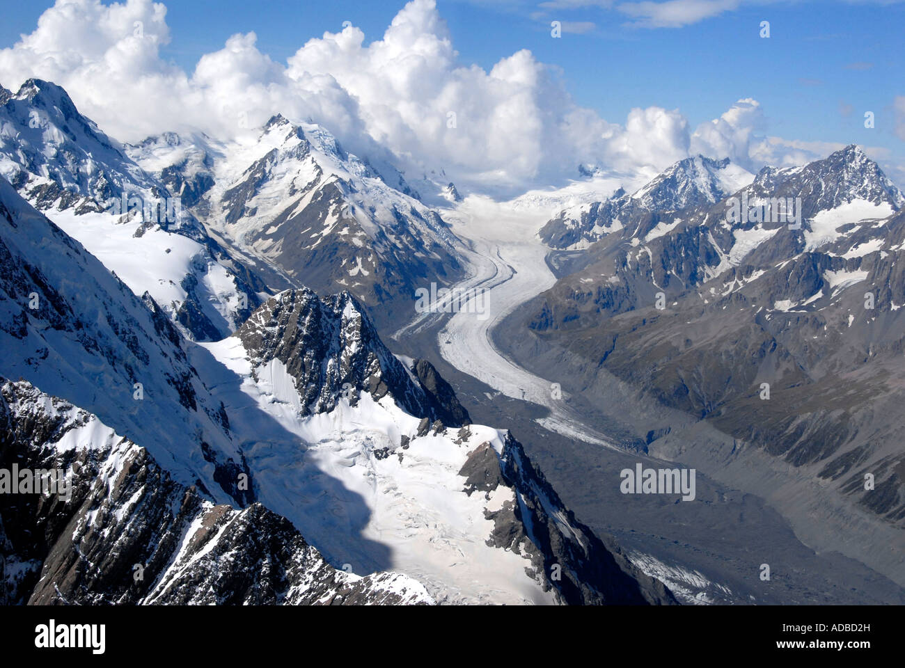 Aerial Fox Glacier Mount Cook National Park South Island New Zealand Stock  Photo - Alamy