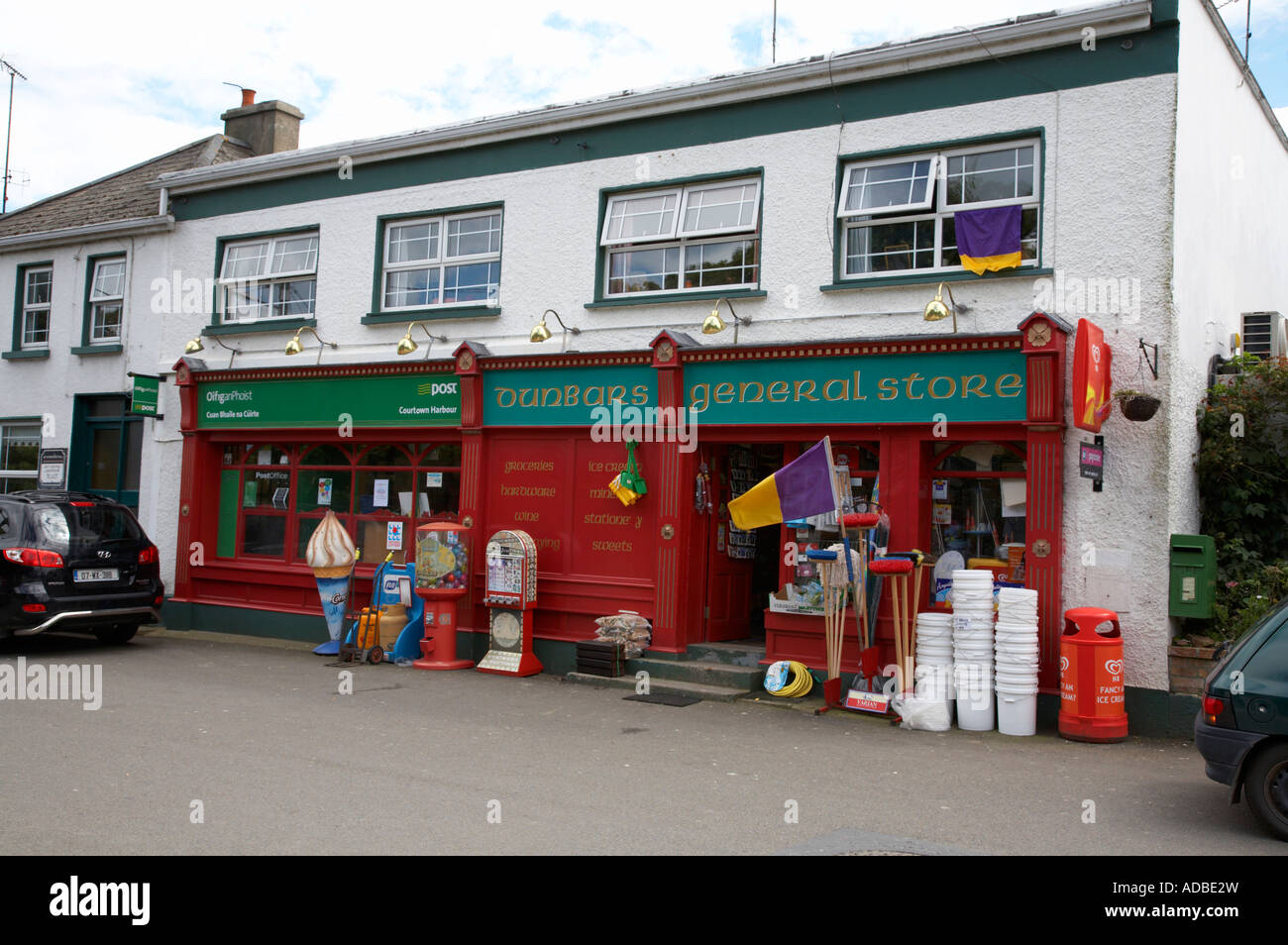traditional irish general stores selling everything the village needs including post office courtown Stock Photo