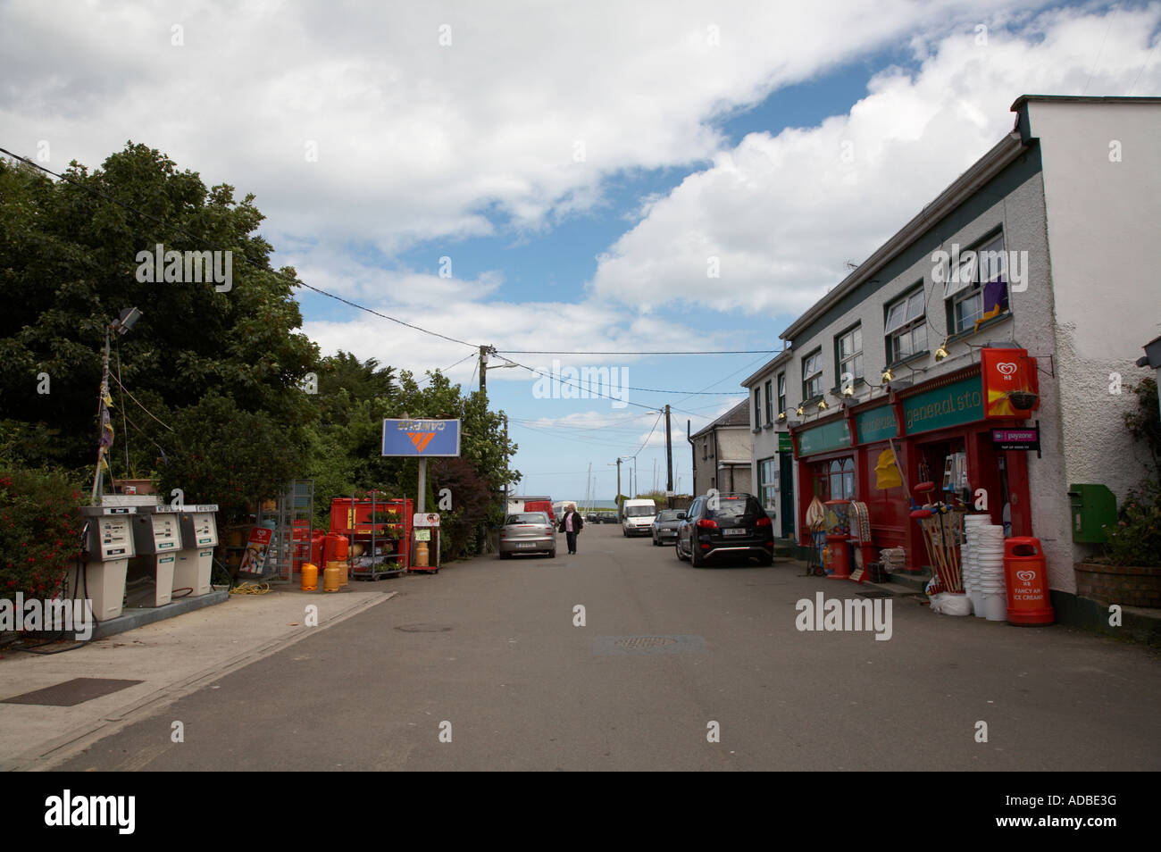 traditional irish general stores selling everything the village needs including post office and petrol station courtown Stock Photo