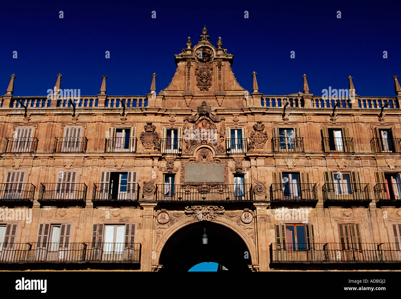 Pabellon Real, Royal Pavillion, Plaza Mayor, Salamanca, Salamanca Province, Castile and Leon, Spain, Europe Stock Photo