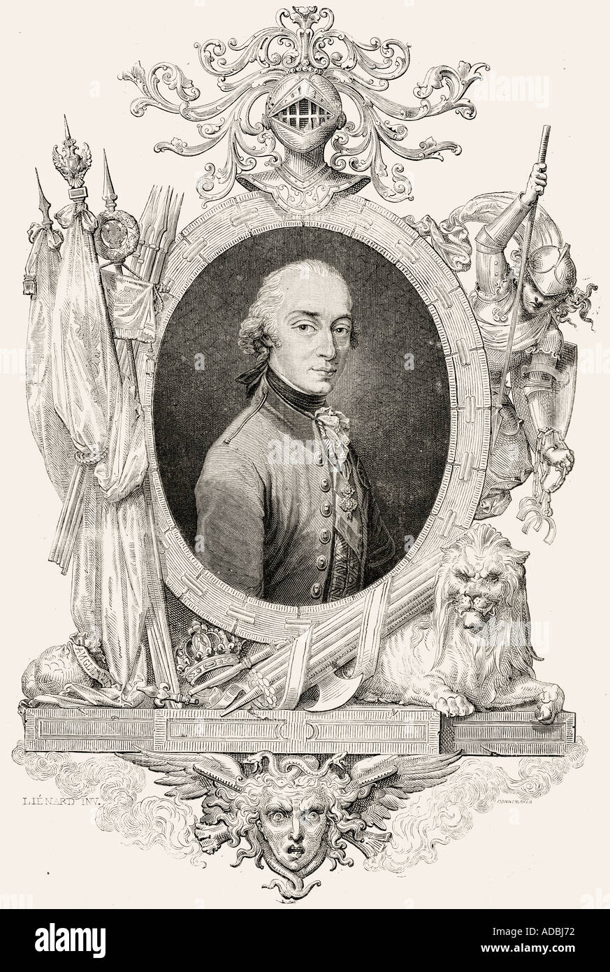 Charles XIV.  John or Carl John, born Jean Baptiste Jules Bernadotte, 1763 - 1844.  King of Sweden and Norway. Stock Photo
