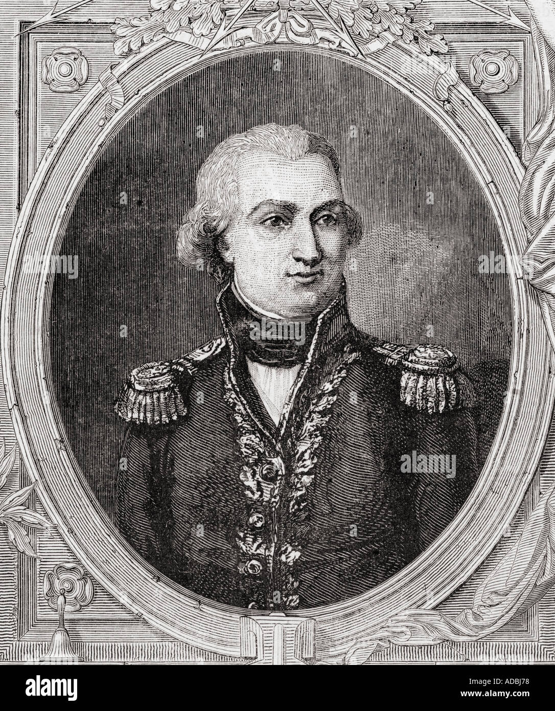 Louis-Thomas Villaret de Joyeuse 1750 - 1812.  French admiral. Stock Photo