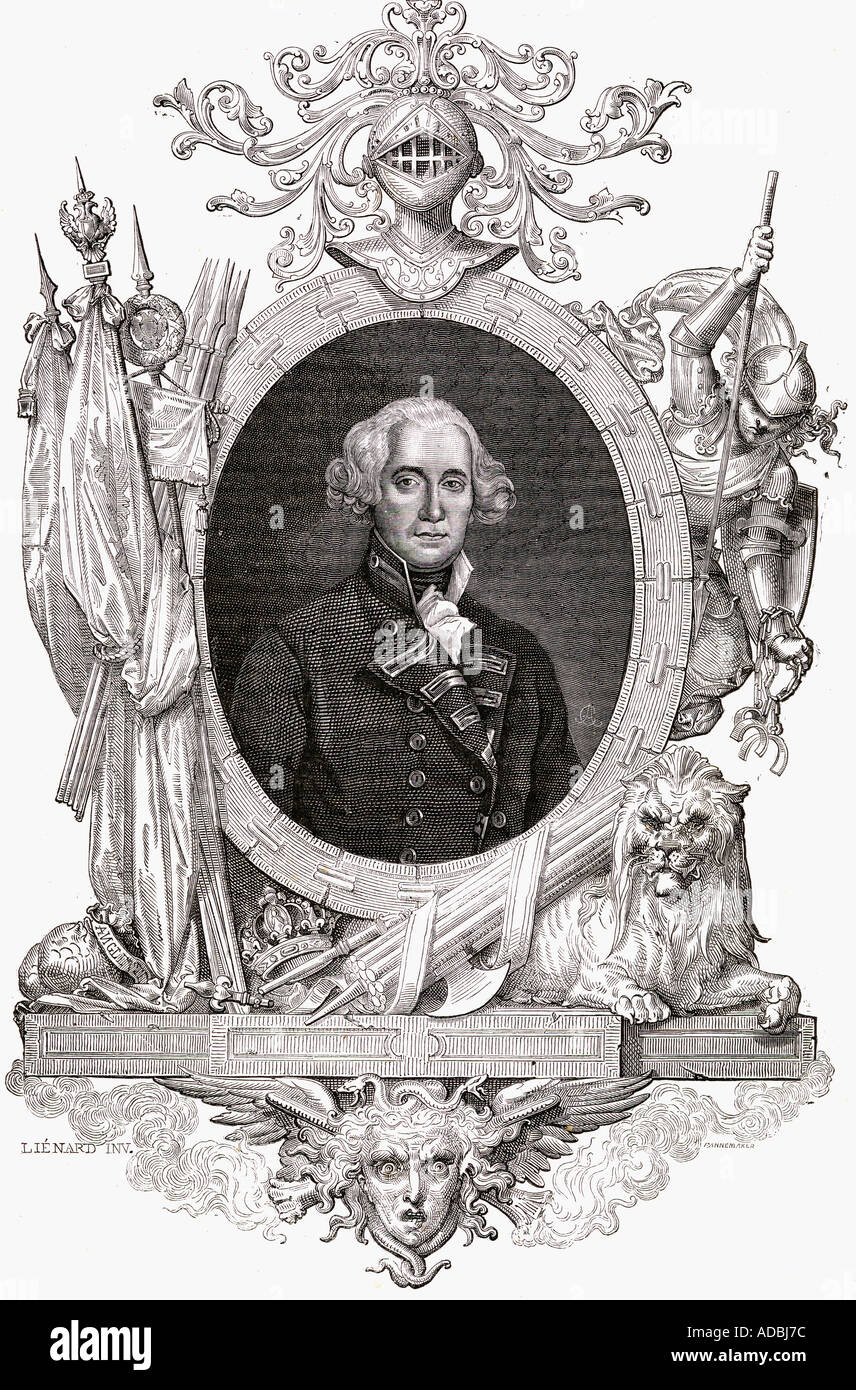 Admiral of the Fleet Richard Howe, 1st Earl Howe, 1726 – 1799.  British naval officer. Stock Photo