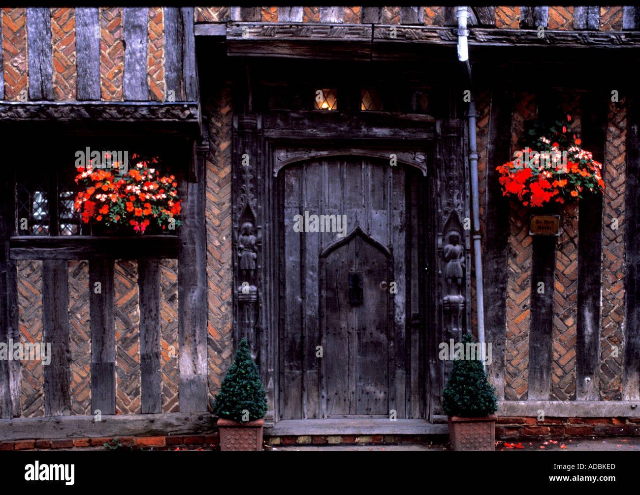 This is a Grade I listed house in the town of Lavenham that played the Godric’s Hollow home of Harry Potter’s parents in Harry Potter And The Deathly Stock Photo