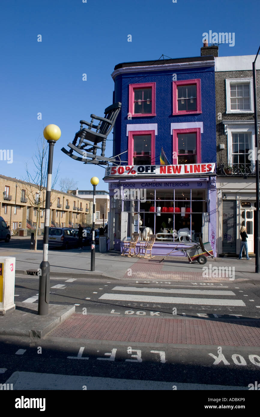 Furniture shop Camden High Street London England Stock Photo Alamy