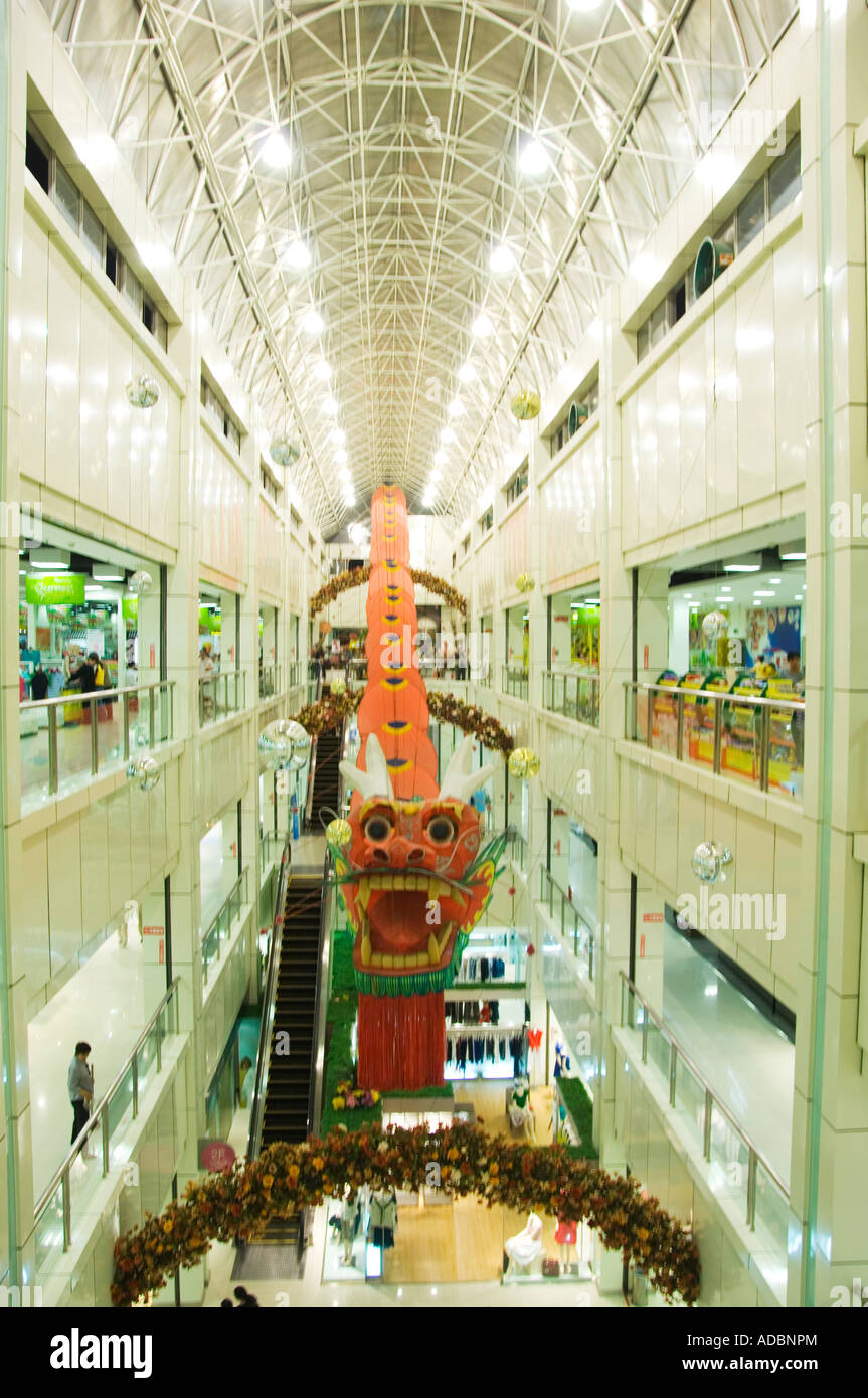 Chinese Dragon decoration in a modern shopping mall Luoyang City Henan