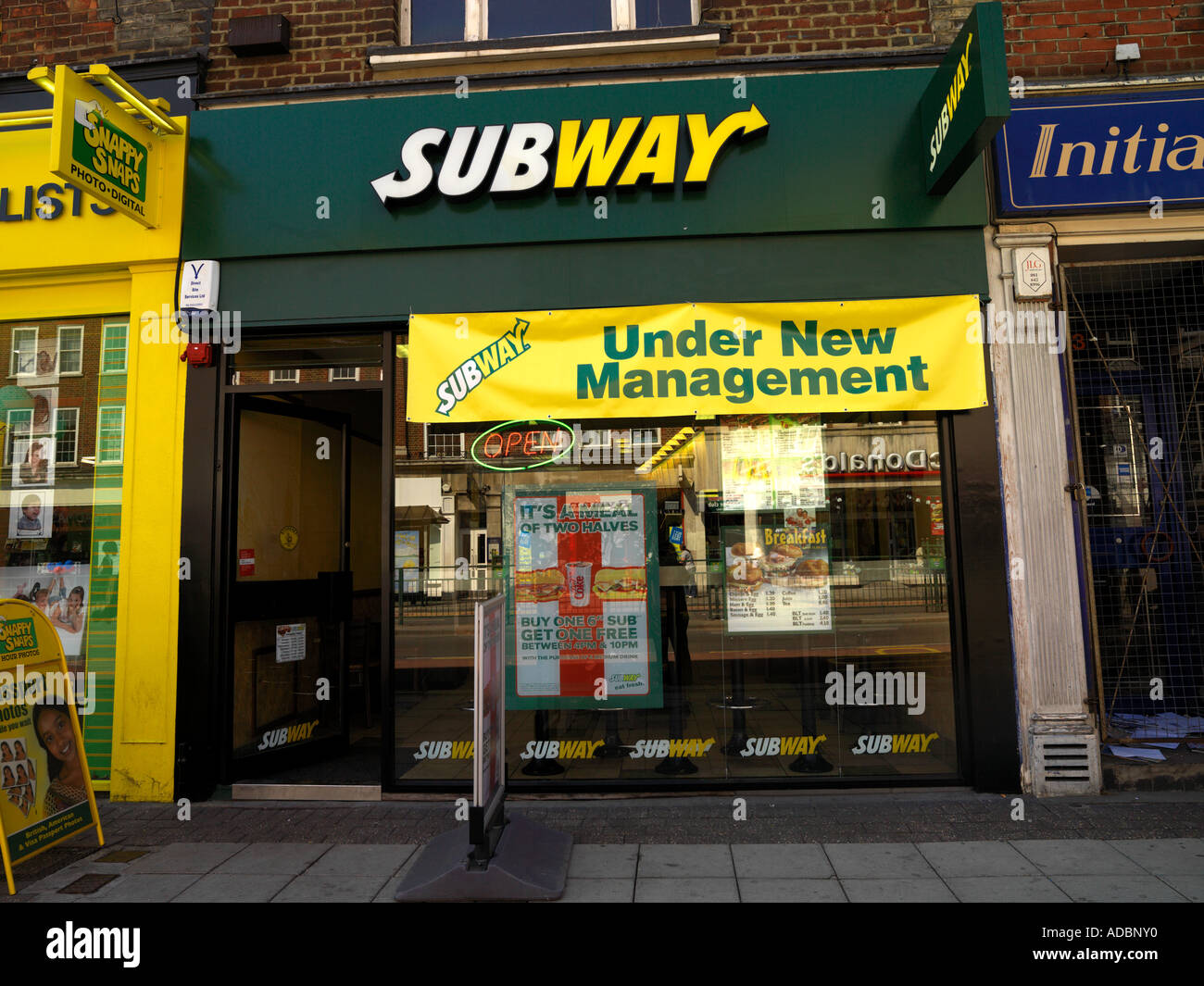 Subway Sandwich Bar under New Management in Epsom Surrey England Stock Photo