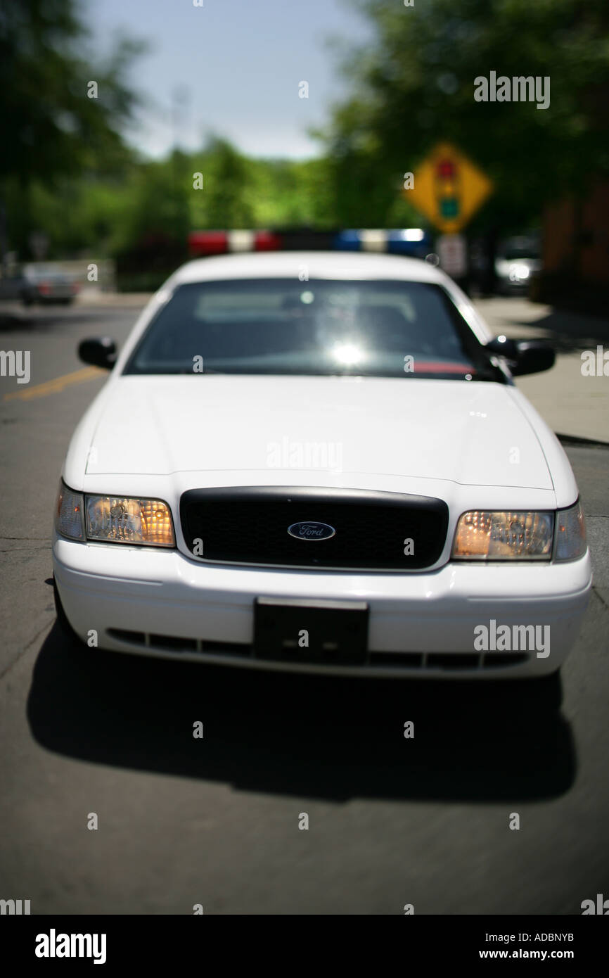 Police car on white hi-res stock photography and images - Alamy