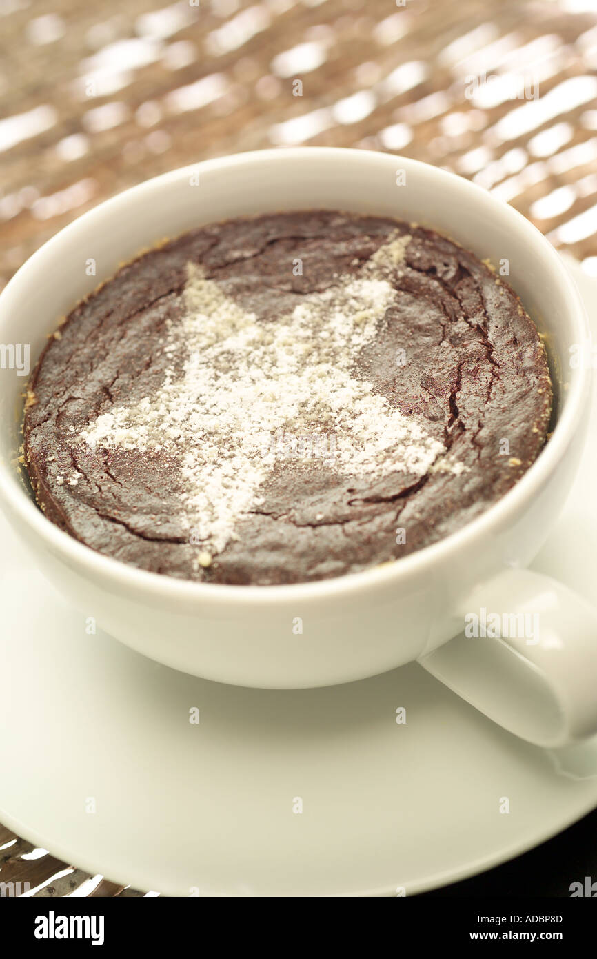 Chocolate fondant dessert in coffee cup Stock Photo Alamy
