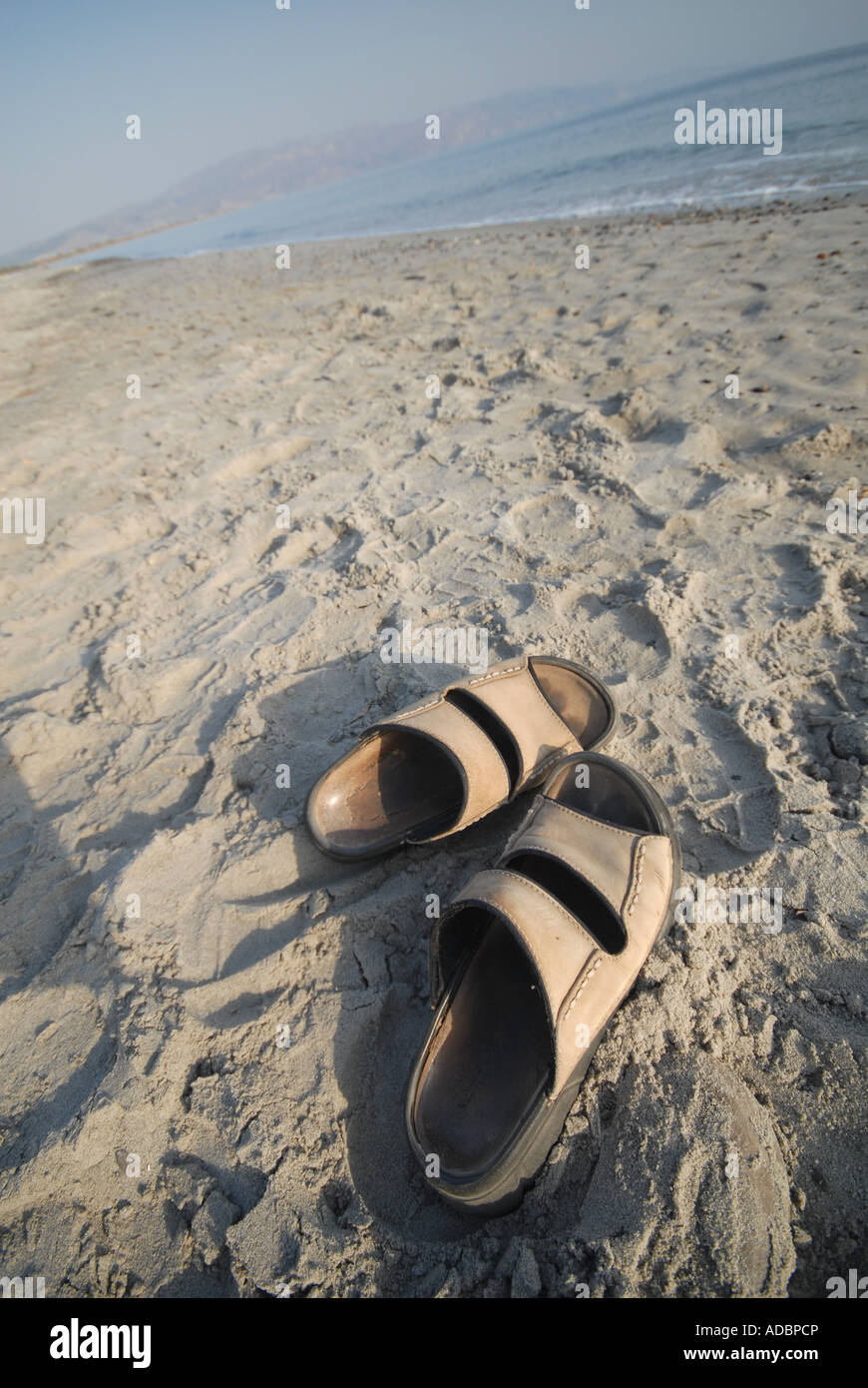 CRETE Shoes on the beach between Maleme and Gerani near Hania Stock Photo -  Alamy