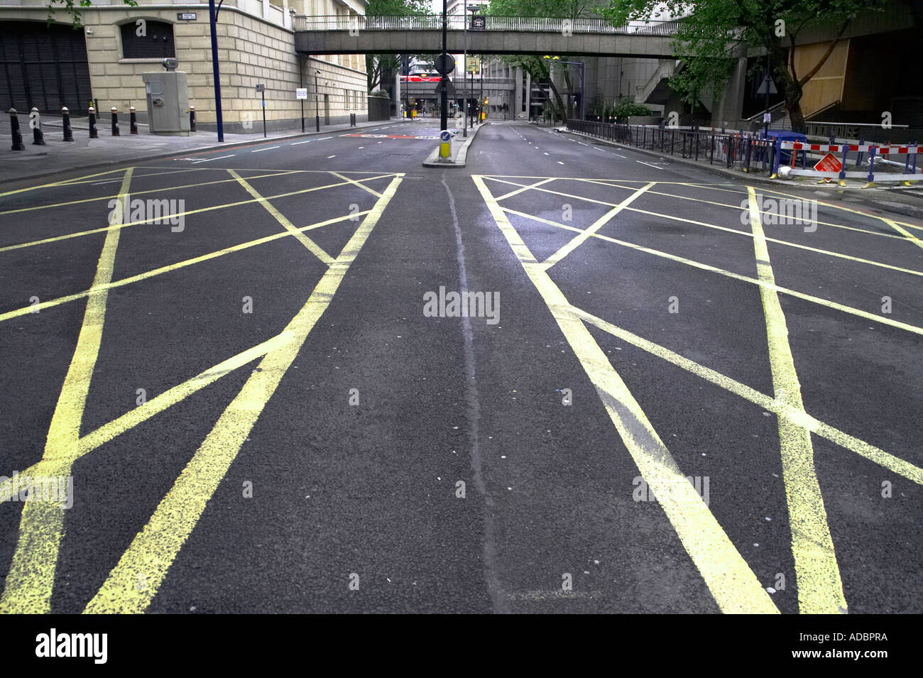 Yellow Box Junction in London UK Stock Photo Alamy