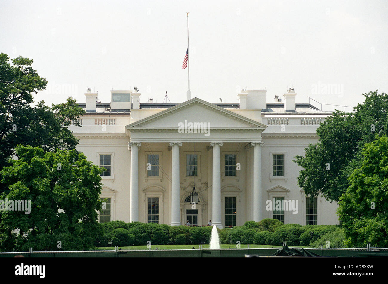 The White House in Washington, D.C., USA.  This is the view of the front, or north face. Stock Photo
