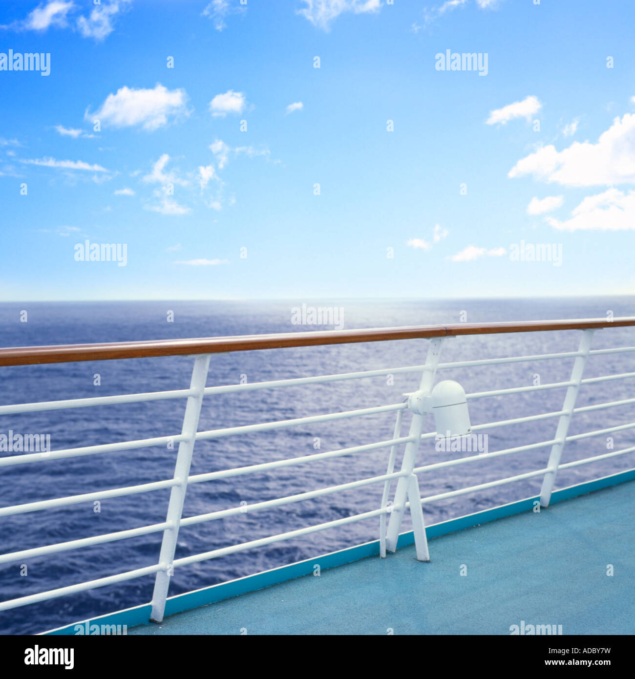 Railing in Cruise Ship with Open Sky Stock Photo - Alamy