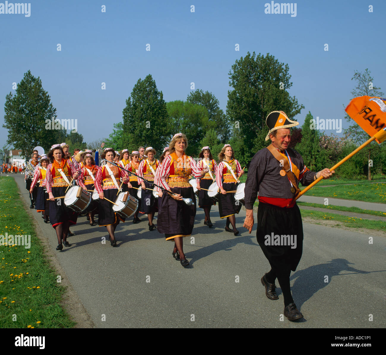 Queen Beatrix birthday parade Marken Netherlands Stock Photo