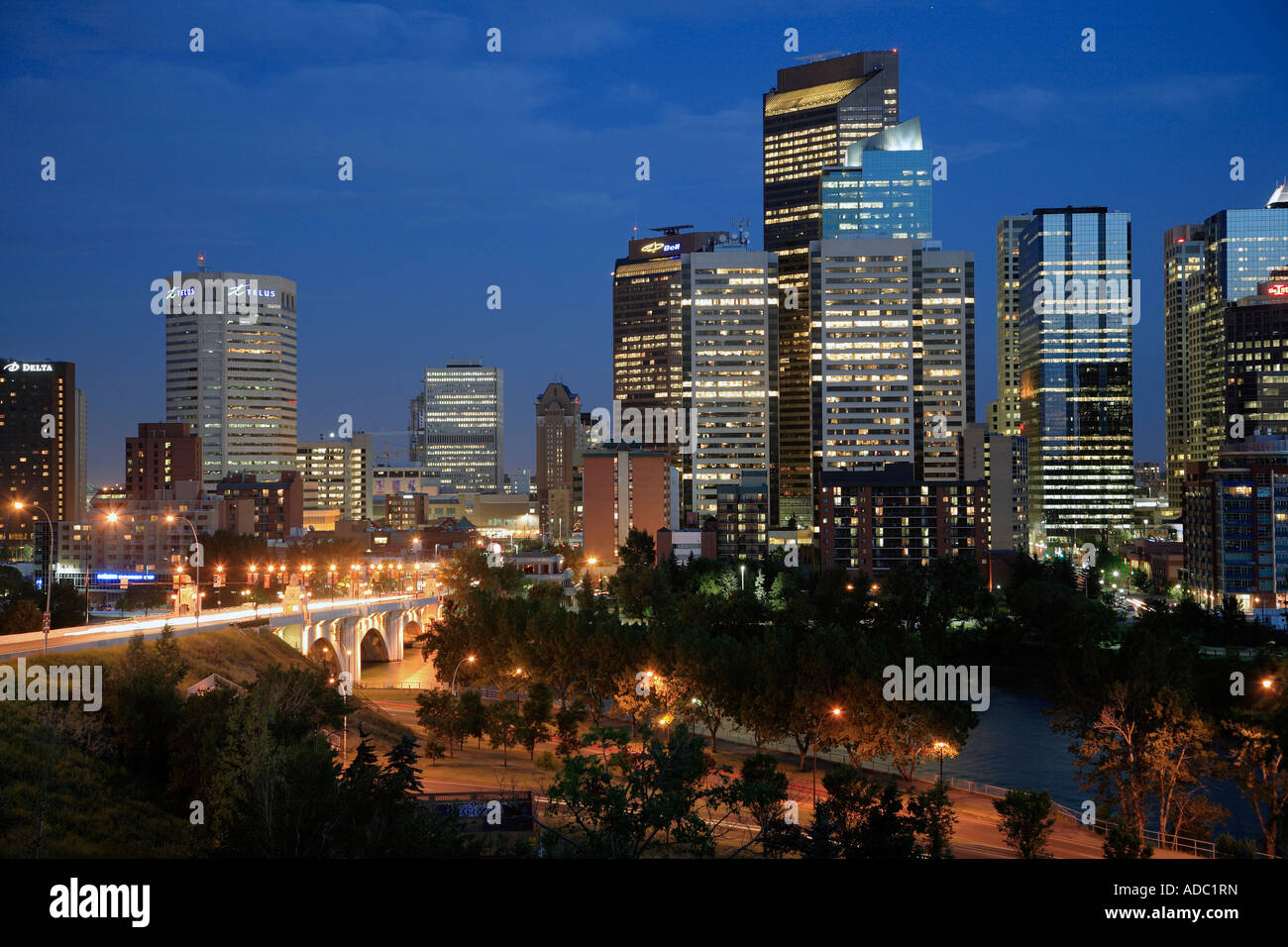 Canada Alberta Calgary skyline Stock Photo - Alamy