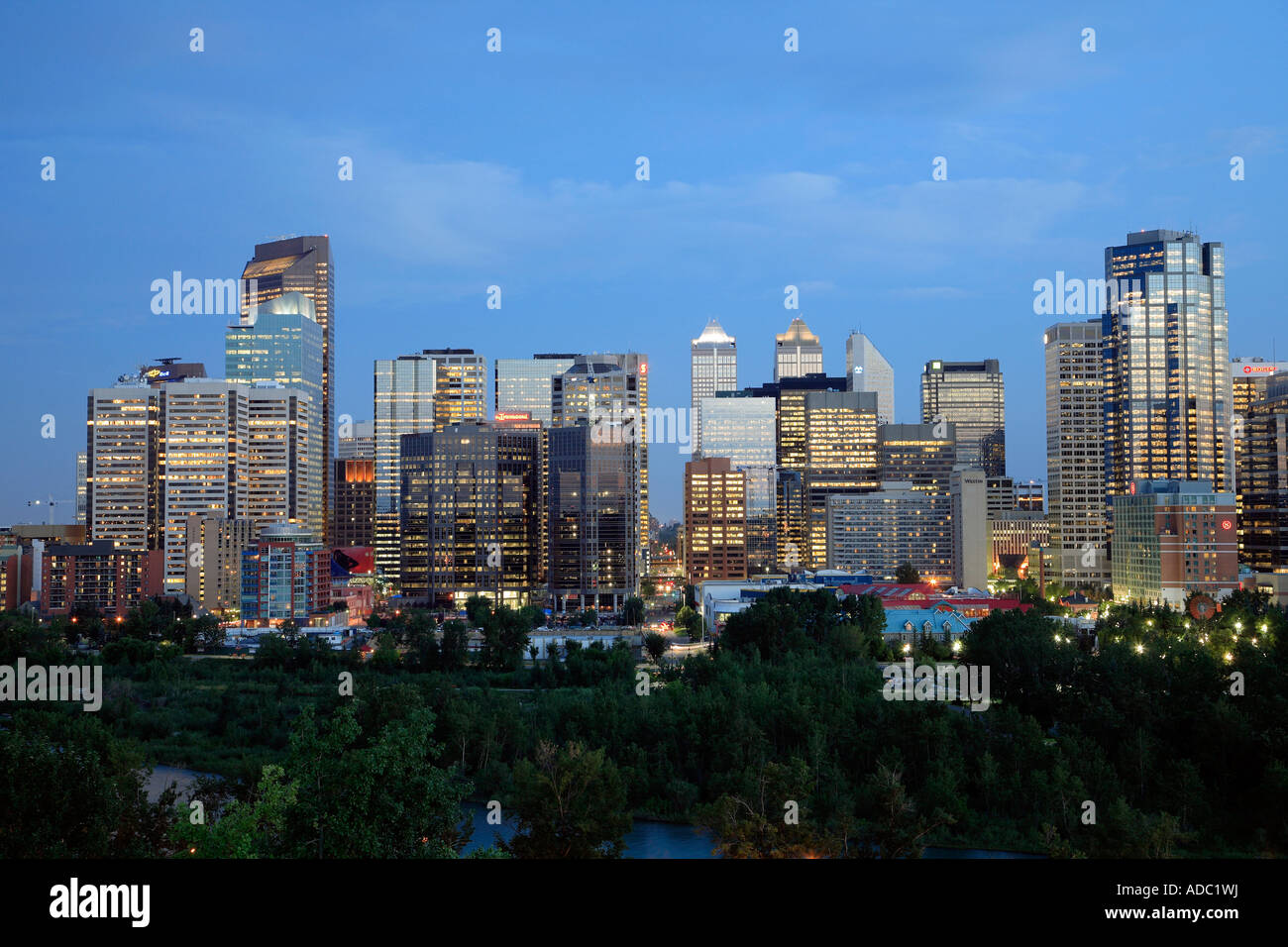 Canada Alberta Calgary skyline Stock Photo - Alamy