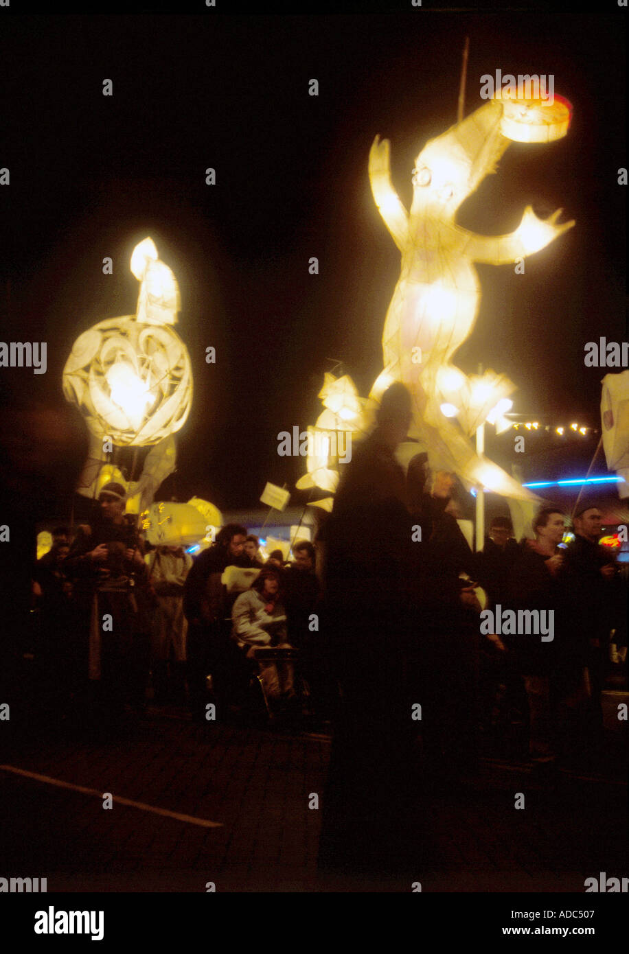 Burning of the clocks parade at Brighton Stock Photo Alamy