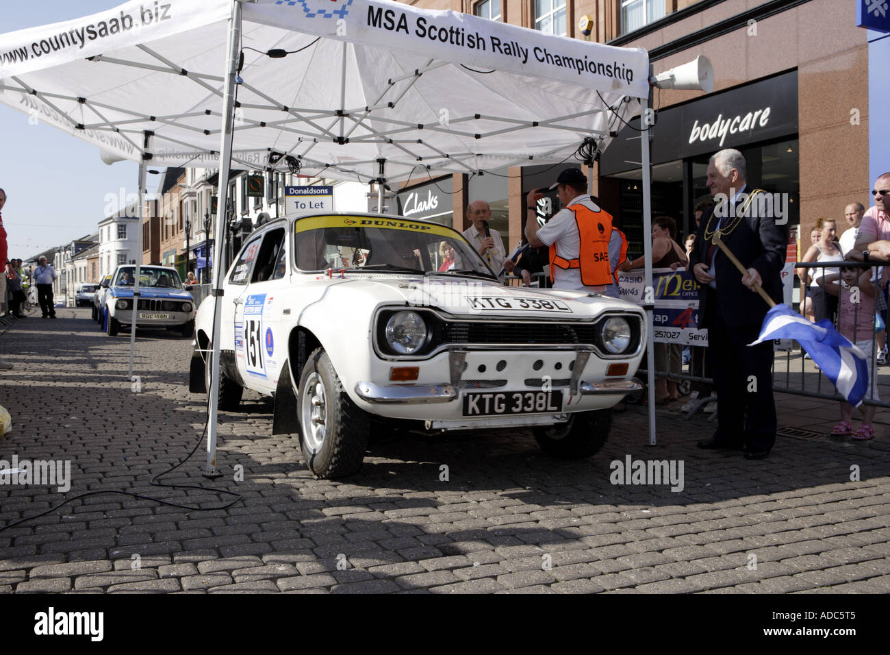 Ford Escort Historic Car Rally Stock Photo - Alamy