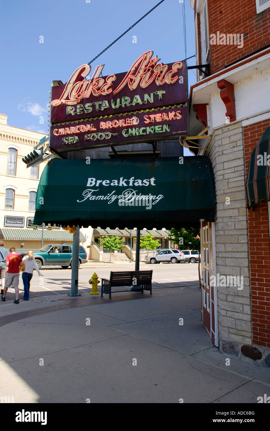 Downtown shopping district at the popular tourist destination for