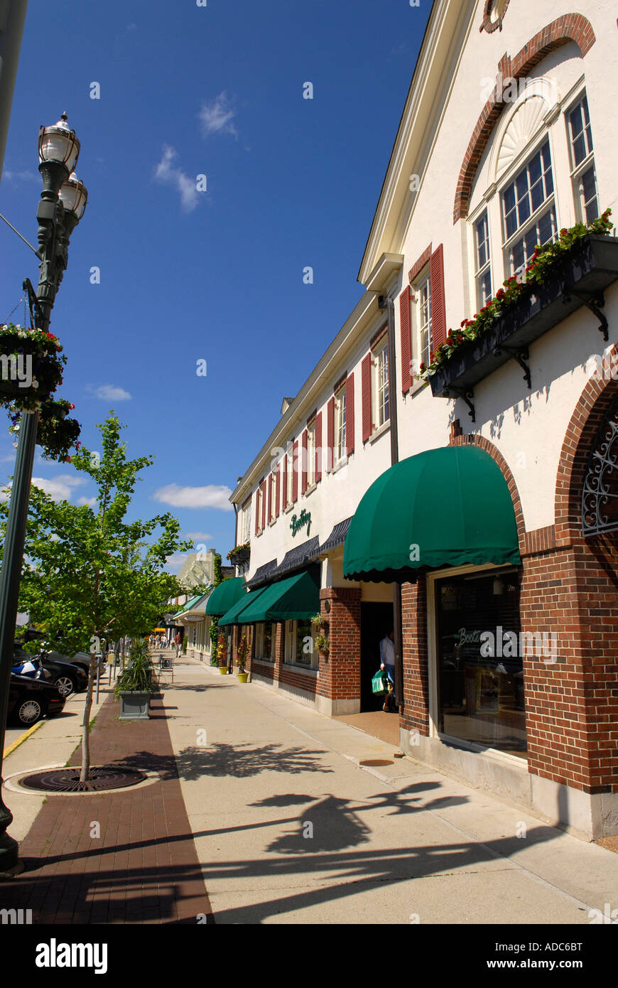 Downtown shopping district at the popular tourist destination for