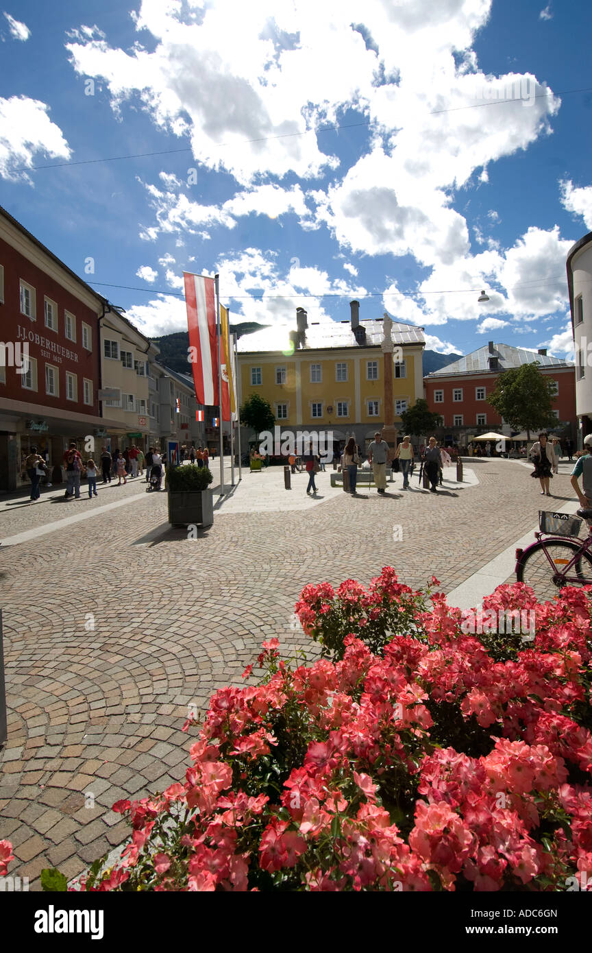 The main Square in Lienz Stock Photo
