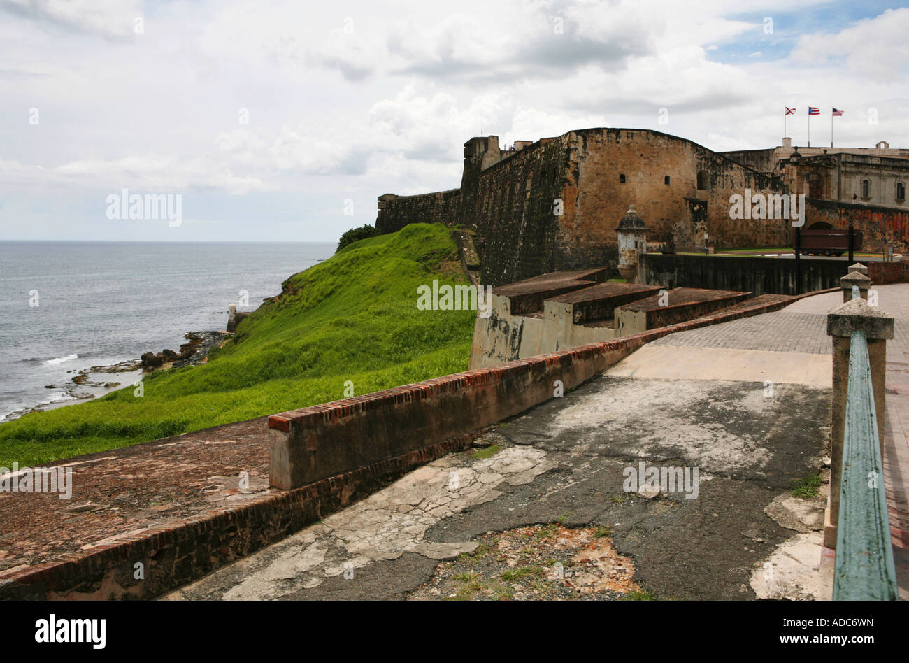 San Cristobal Fortress in San Juan, Peurto Rico Stock Photo