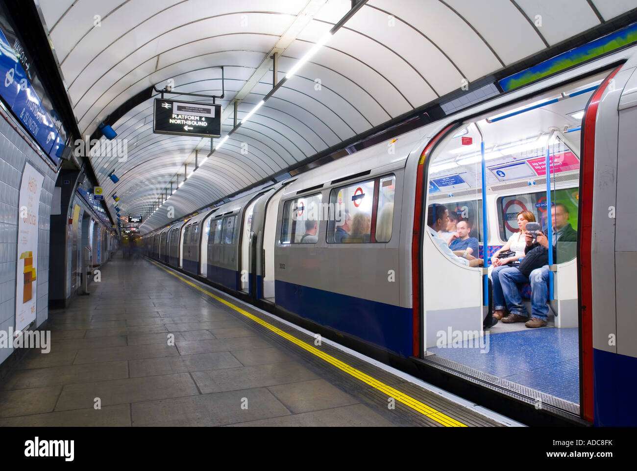 Platform at Highbury & Islington Underground Station, City of London, England, United Kingdom