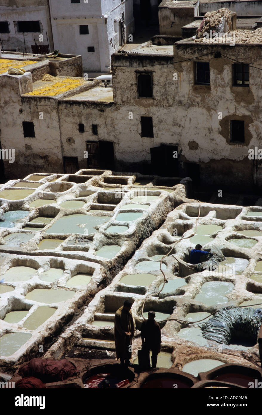 Fes tanneries, Morocco Stock Photo