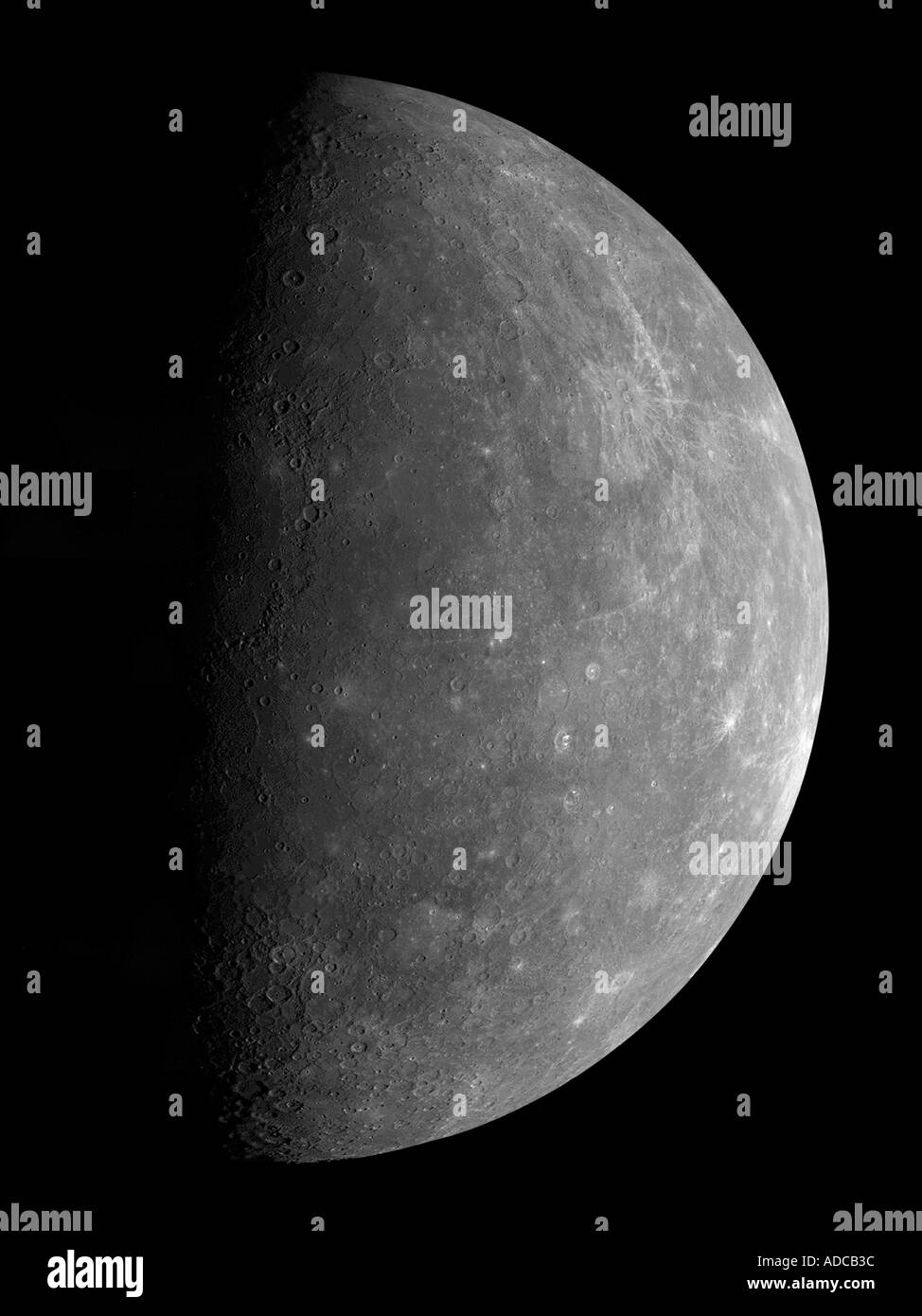 Moon Detail As Seen Through Telescope View Stock Photo