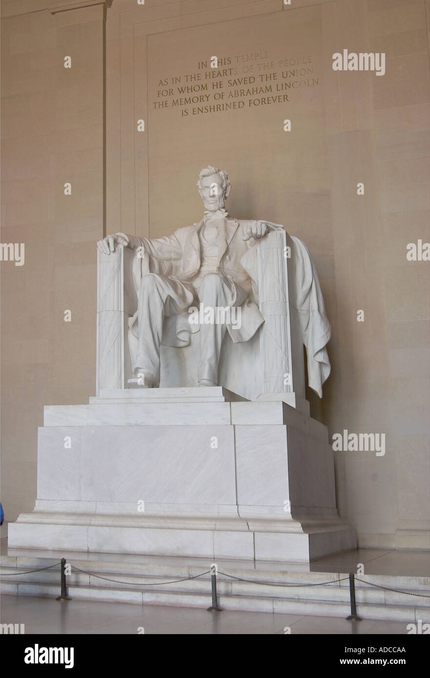 Abraham Lincoln Statue Washington DC USA Stock Photo