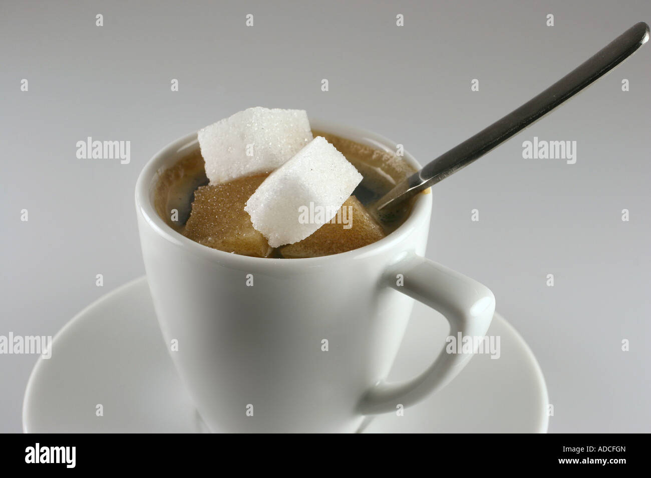 coffee with sugar Stock Photo