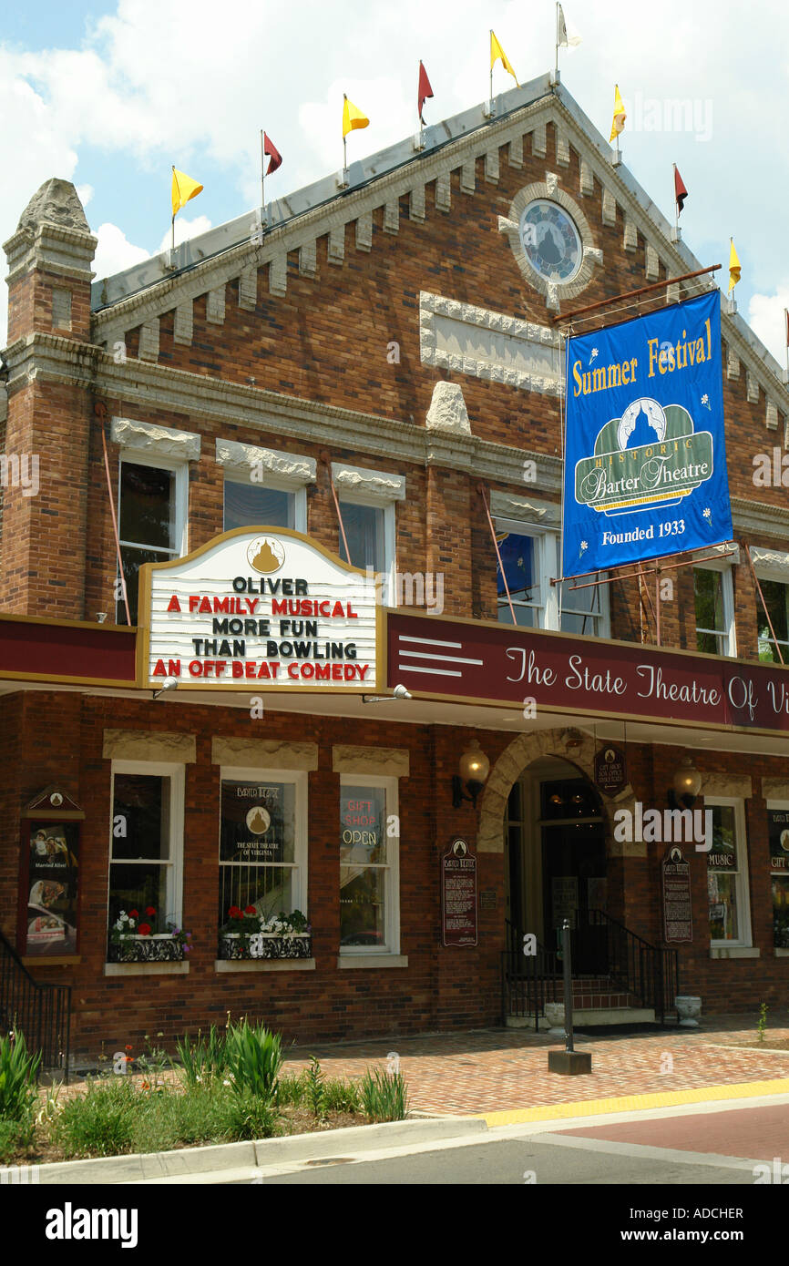 AJD58791, Abingdon, VA, Virginia, Historic Barter Theatre Stock Photo