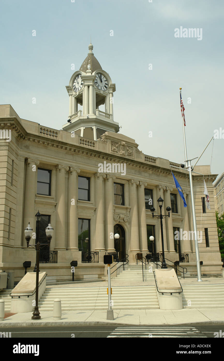 AJD58540, Stamford, CT, Connecticut, Downtown, Town Hall Stock Photo