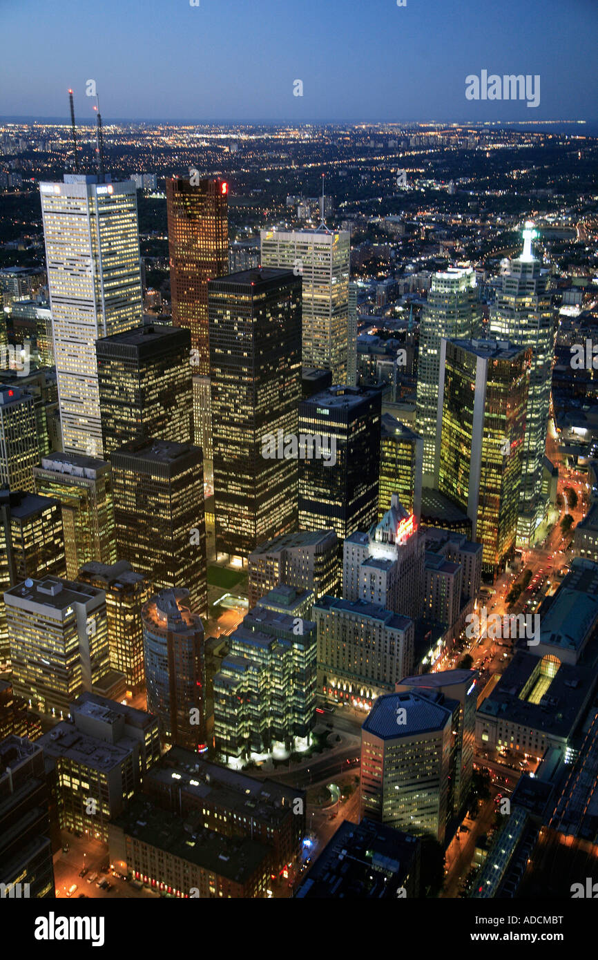 Canada Ontario Toronto downtown skyline aerial view Stock Photo - Alamy
