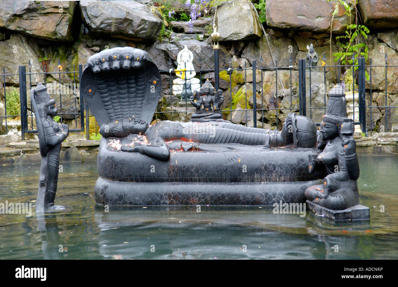 Sri Ranganatha Temple at Skanda Vale Hindu community near Carmarthen Carmarthenshire Wales UK Stock Photo