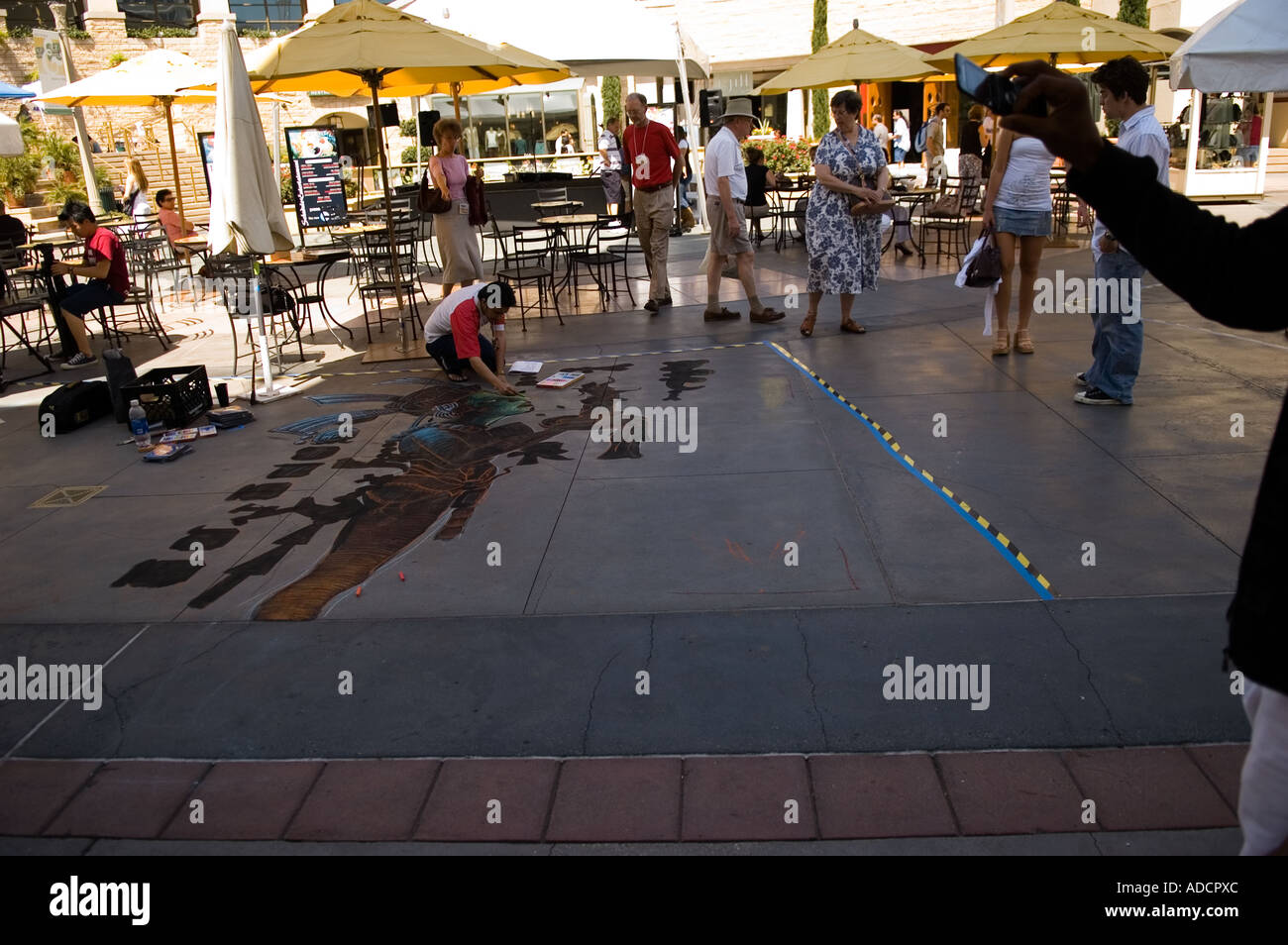 Pasadena Chalk Painting Festival at Paseo Colorado CALIFORNIA Stock