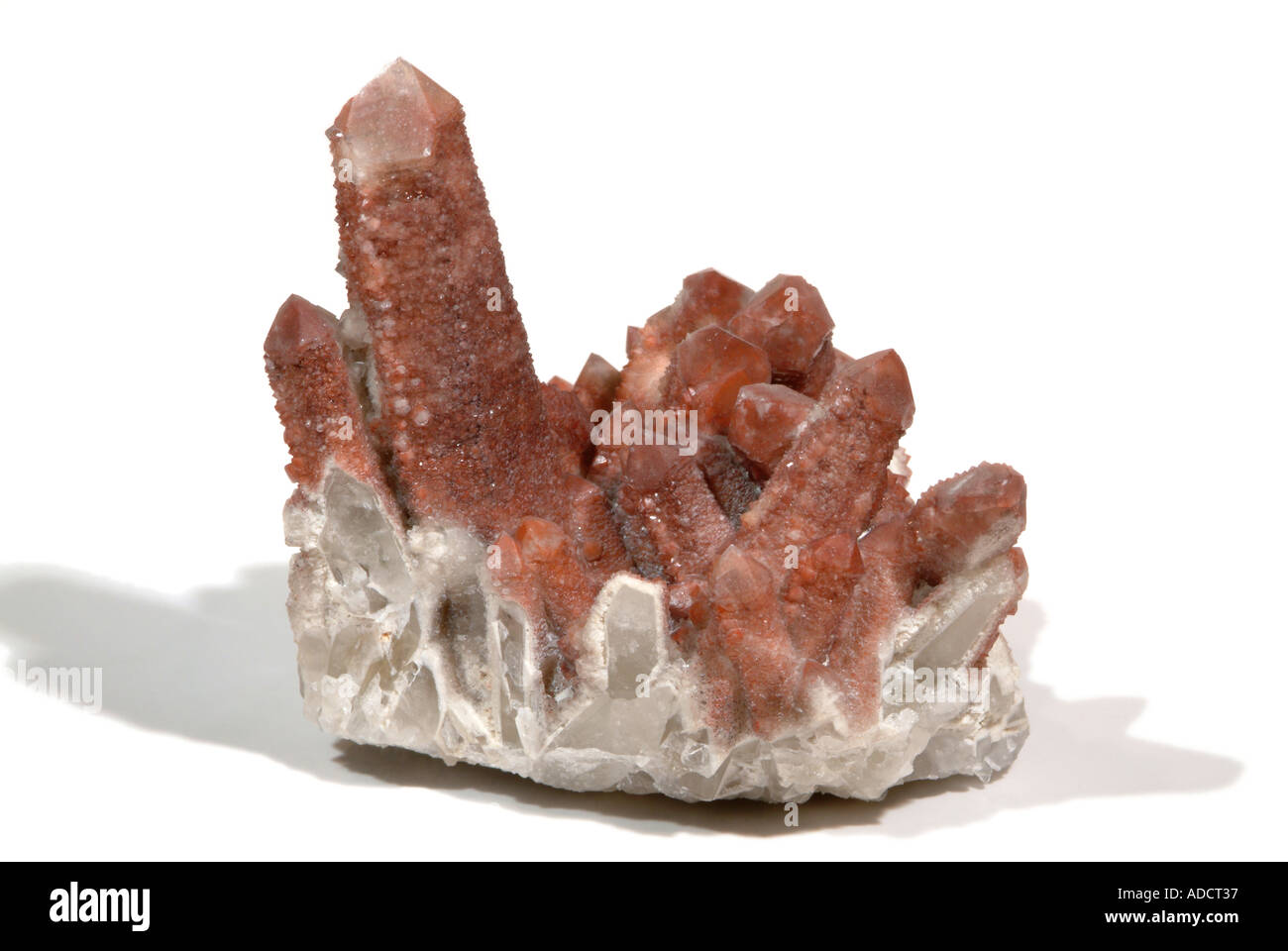 Mineral Quartz, Red quartz crystals, Virginia Pit, St.Stephen, Cornwall