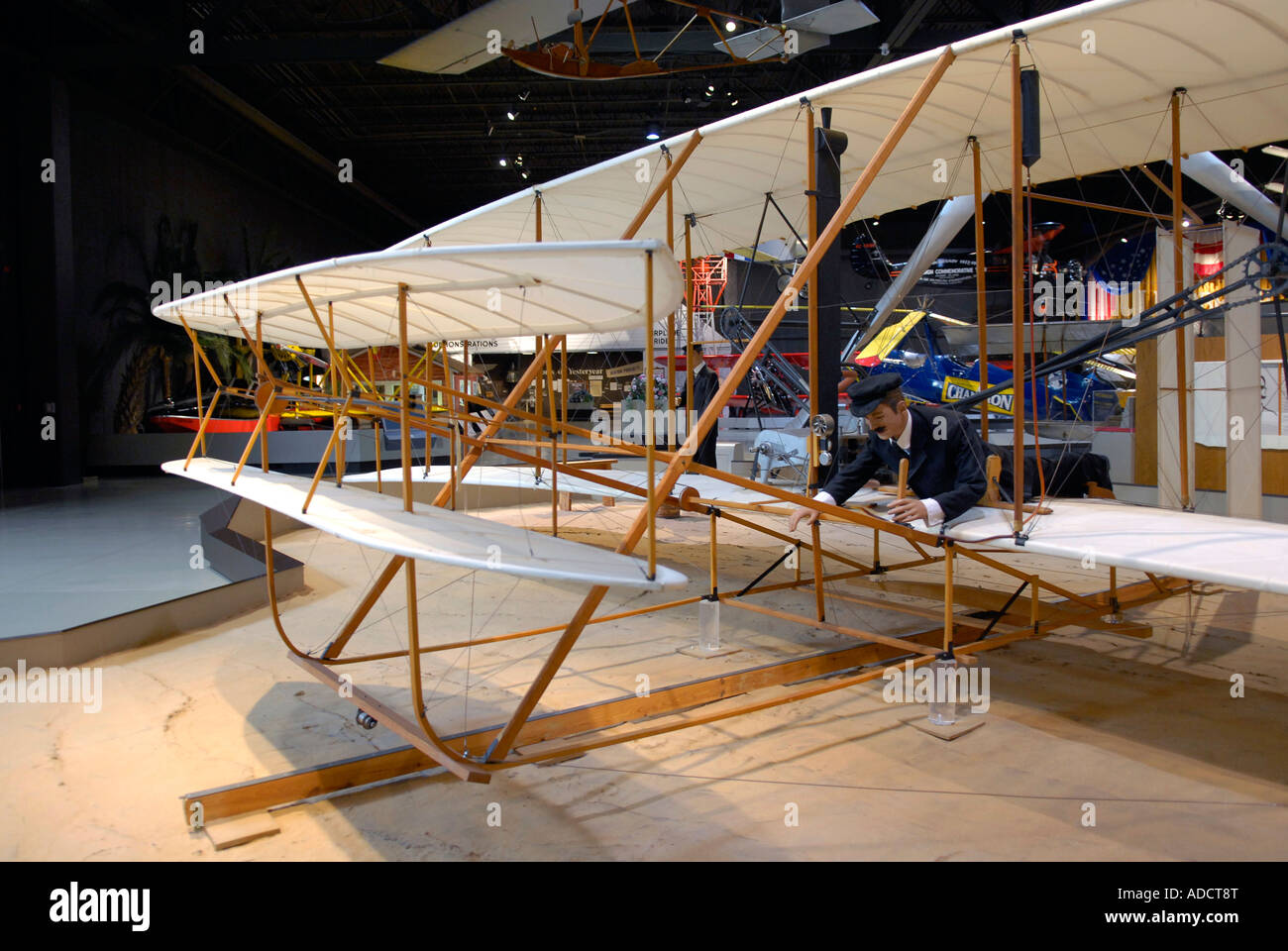 The Wright Flyer Orville and Wilbur Wright Experimental Aircraft Association EAA Air Adventure Museum Oshkosh Wisconsin Stock Photo