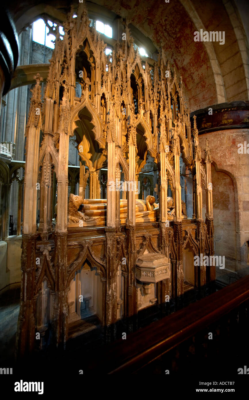 Tomb of King Edward II, Gloucester Cathedral, Gloucester, England, UK Stock Photo