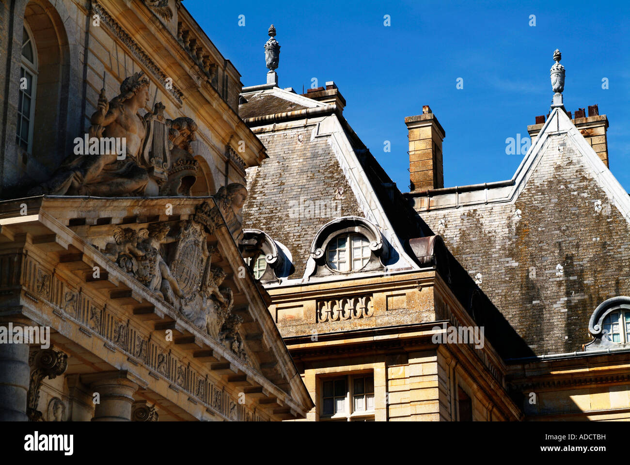 Chateau Vaux le Vicomte close up detail Stock Photo