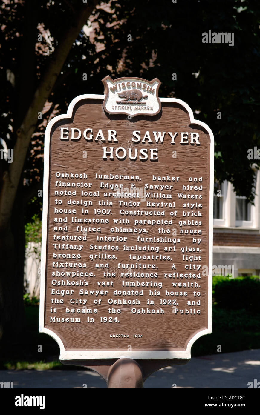 The historic Edgar Sawyer House and home of the Oshkosh Wisconsin WI